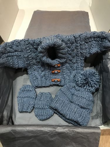 Customer photo review of Baby Mystery Knitting Box