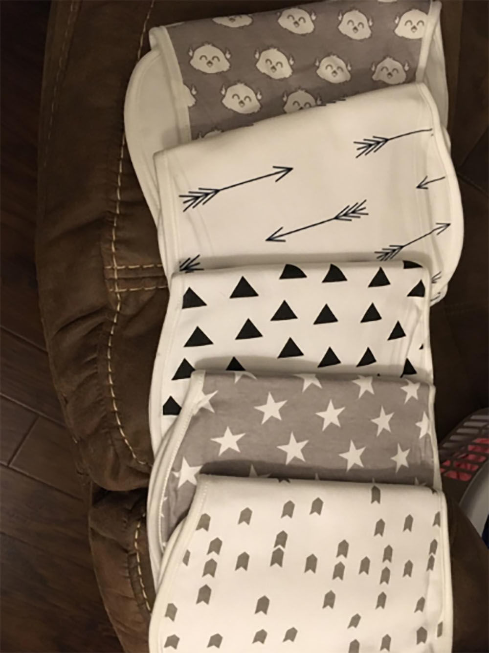 Customer photo review of Organic Baby Burp Cloths