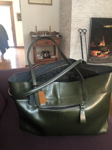 Customer photo review of Marseille Leather Tote