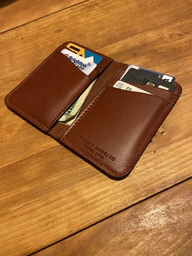 Customer photo review of No.52 | 'Chestnut' Vertical Leather Wallet
