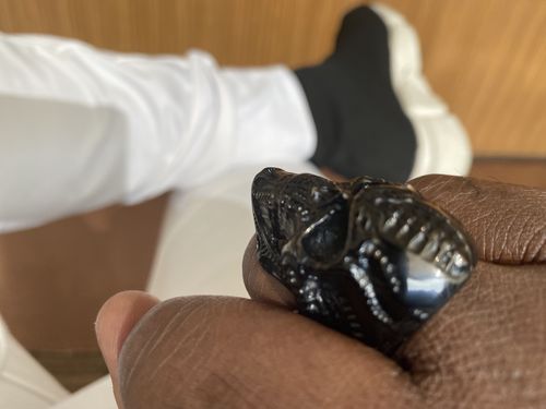 Customer photo review of Alien Skeleton Skull Ring