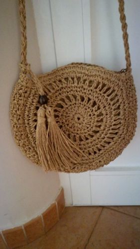 Customer photo review of Mandala Rattan Woven Handbag