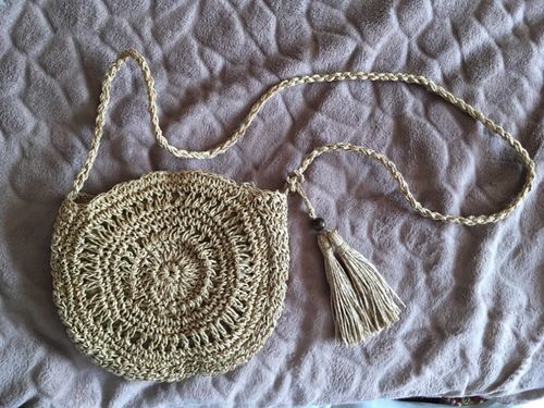 Customer photo review of Mandala Rattan Woven Handbag