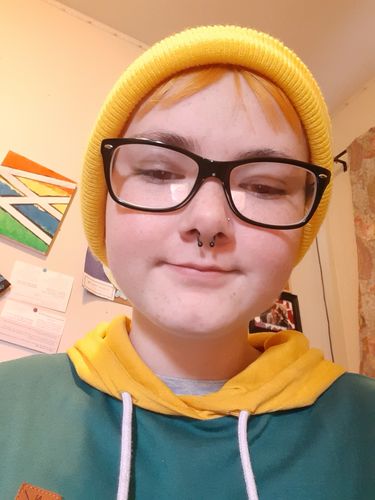 Customer photo review of Titanium IP over Surgical Steel Horseshoe Ring