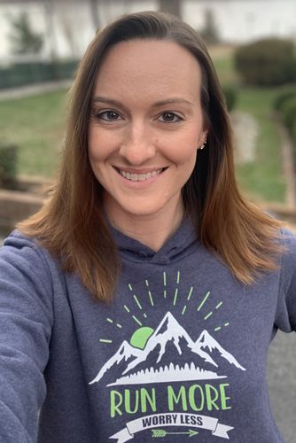 Customer photo review of Run More Women's Fitted Hoodie