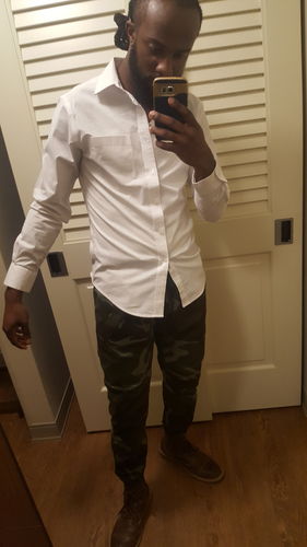 Customer photo review of V LINE STRETCH CAMO JOGGERS ( NEW RELEASE )