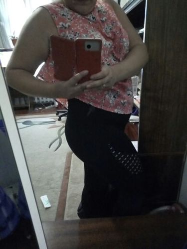 Customer photo review of Women Yoga Fitness Leggings Pants Compression Running Sportswear