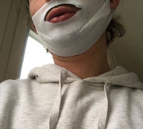 Customer photo review of DermaV™  | Masque amincissant pour ovale du visage