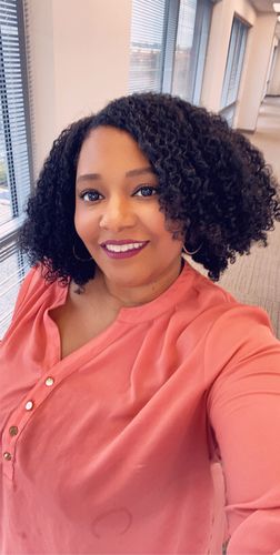 Customer photo review of Curly Hair Wash and Go System with Organic Castor Oil for Strengthening Hair with  Vanilla Berry Fragrance (Step 1 - 4)