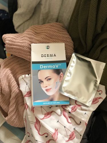 Customer photo review of DermaV™  | Masque amincissant pour ovale du visage