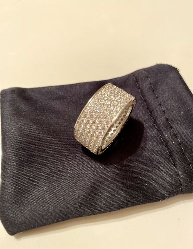 Customer photo review of Sterling Silver Eternity Fully Iced Out CZ Ring