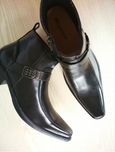 Customer photo review of British Retro Mens Leather Boots
