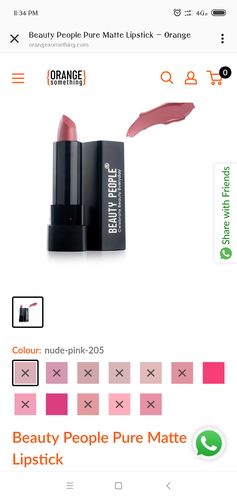 Customer photo review of Beauty People Pure Matte Lipstick
