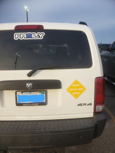 Customer photo review of KA Baby up in this b*tch decal