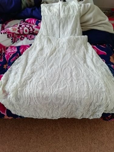 Customer photo review of Zip Back Damask Black Maxi Sequin Prom Dress FT8888