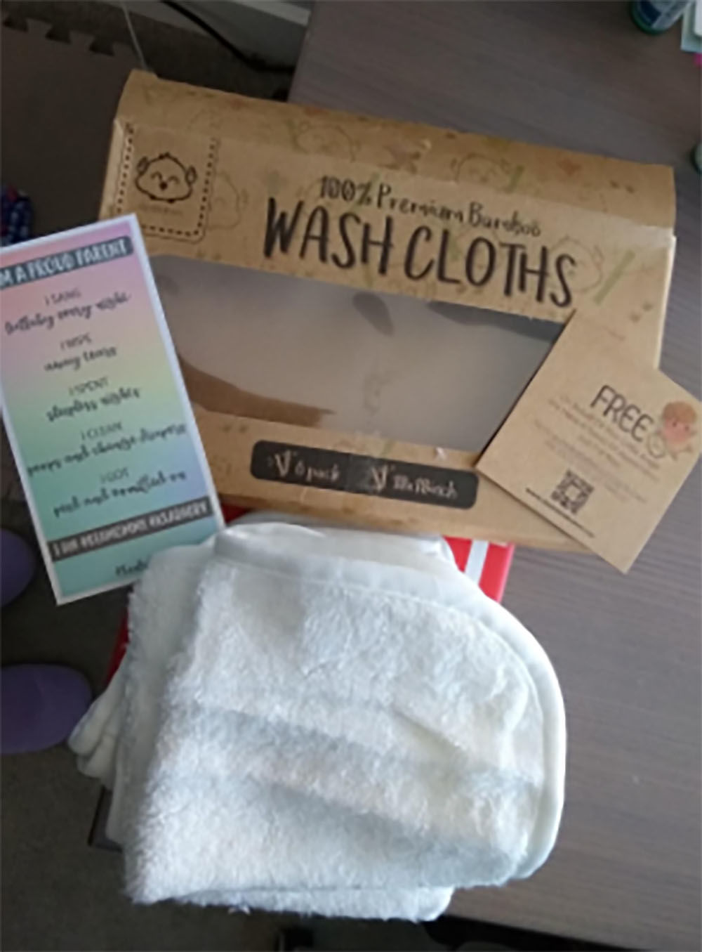 Customer photo review of DELUXE Baby Bamboo Washcloths