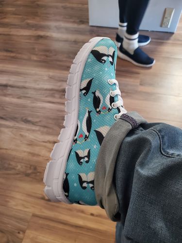 Customer photo review of Penguin Love Print Women Sneakers