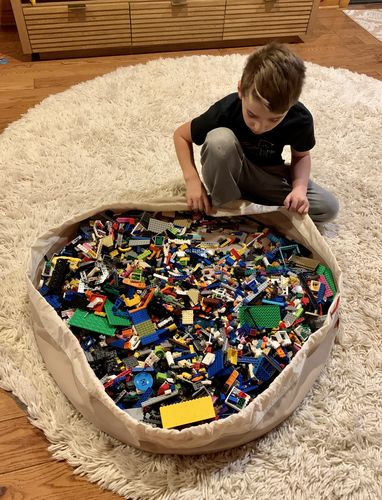 Customer photo review of Super Toy Storage Bag - Beach Sand
