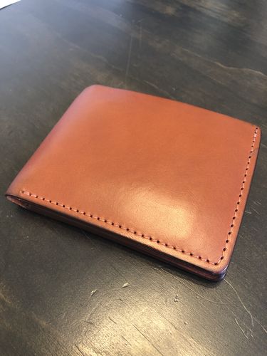 Customer photo review of No.55 | 'Chestnut' Men's Leather Bill Fold Wallet
