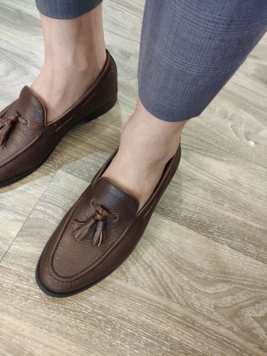 Customer photo review of Tassel Loafer - Dark Brown Pebble Grain