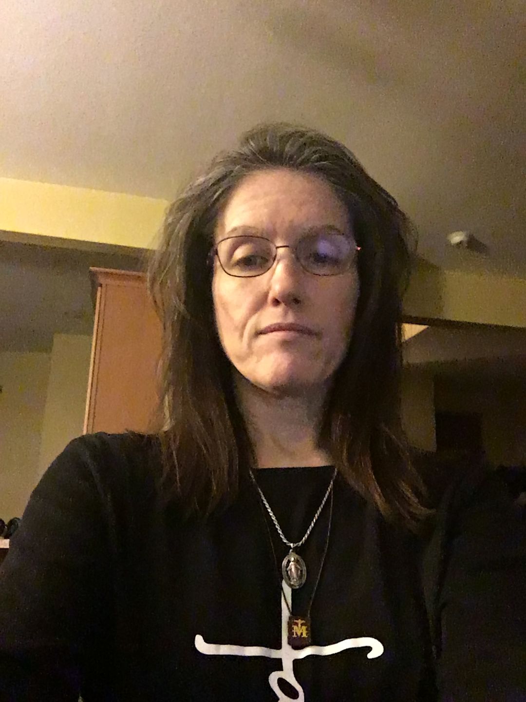 Customer photo review of Premium Brown Scapular, Brown & Gold (Mini)