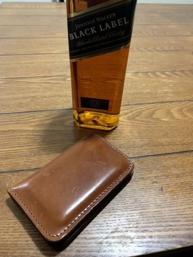 Customer photo review of Blemished | No.52 | 'Buck Brown' Vertical Leather Wallet