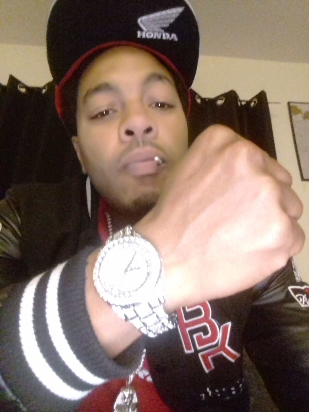 Customer photo review of Rhodium 41MM Big Face Iced Out Watch