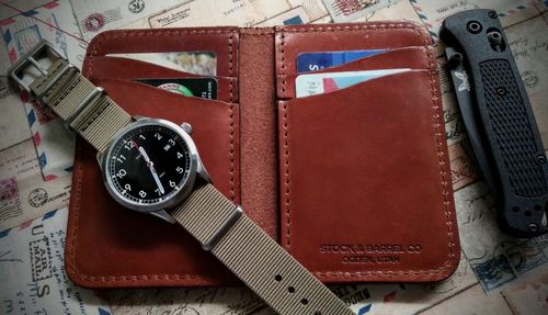Customer photo review of No.52 | 'Buck Brown' Vertical Leather Wallet