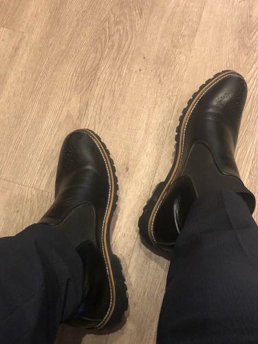 Customer photo review of Soft Leather British Style Mens Chelsea Boots