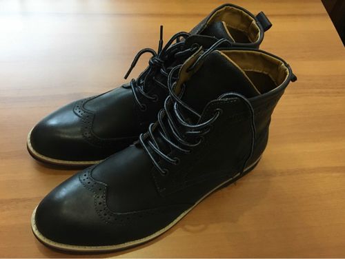 Customer photo review of Vintage Brogue College Style Mens Boots