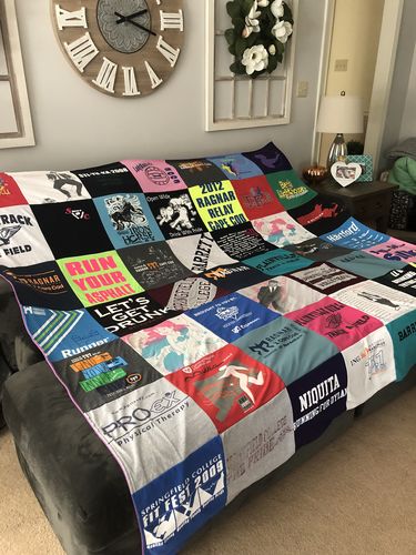 T-shirt quilt from springfield college by Nicole from CT