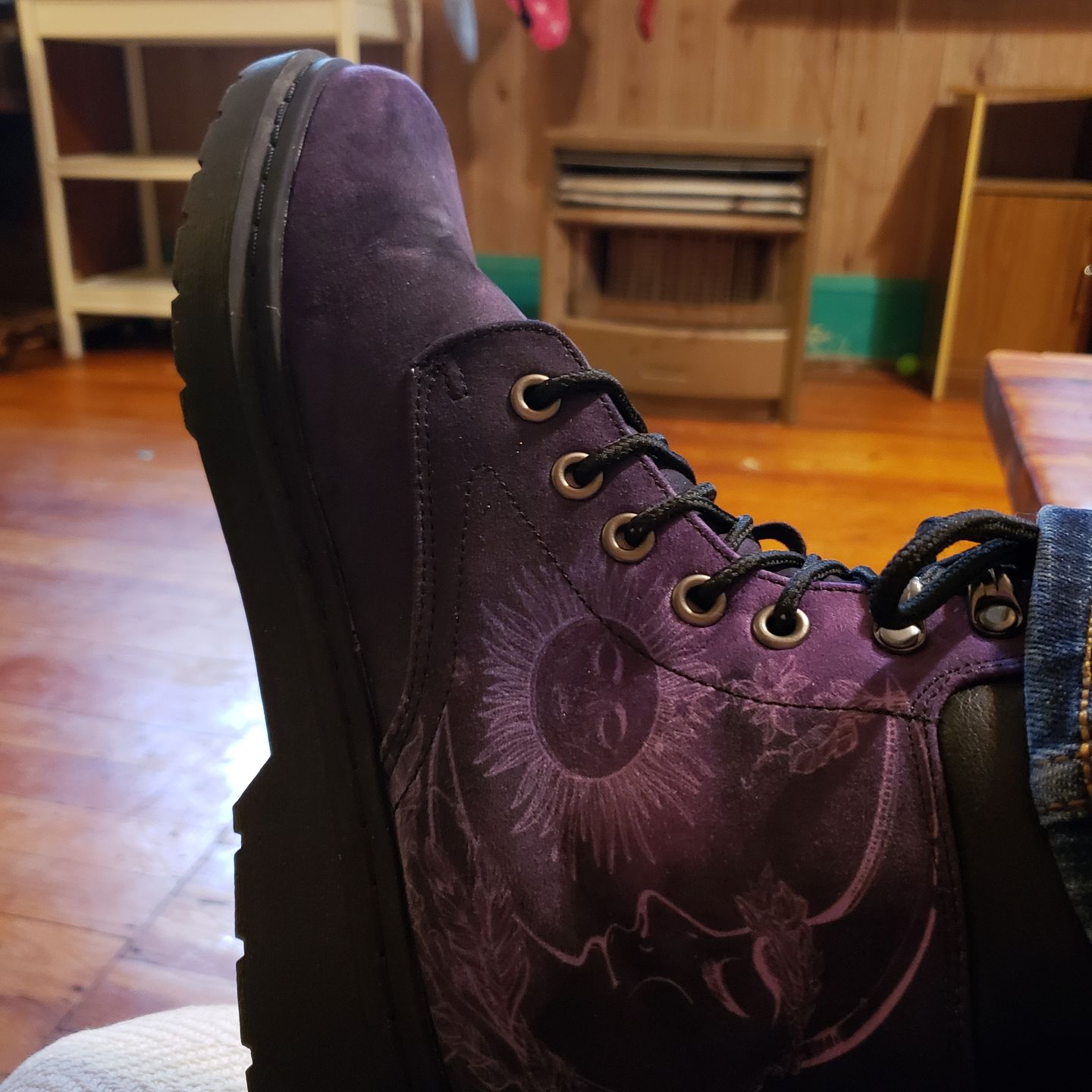 Customer photo review of Purple Haze Sun & Moon All-Season Boots