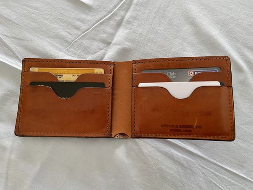 Customer photo review of No.55 | 'Buck Brown' Men's Leather Bill Fold Wallet