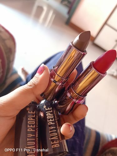 Customer photo review of Beauty People Sheer Color Lipstick
