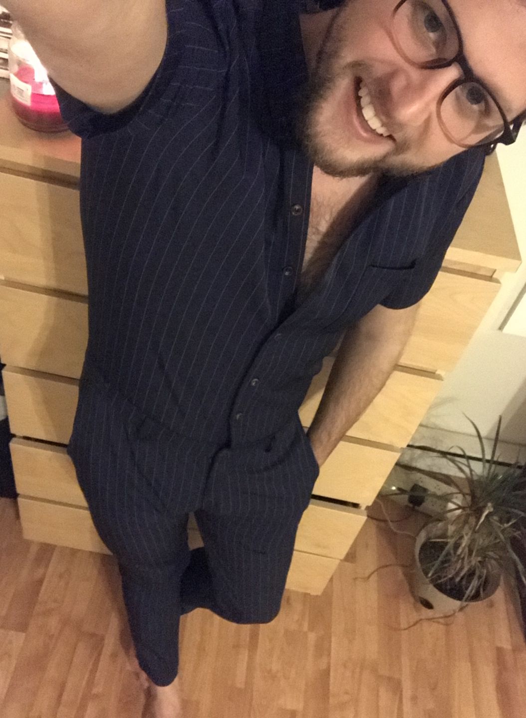 Customer photo review of Navy Chateaux Jumpsuit