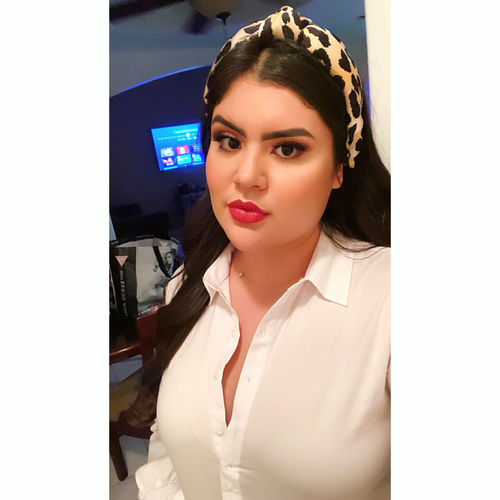 Customer photo review of SILK LEOPARD PRINT HEADBAND