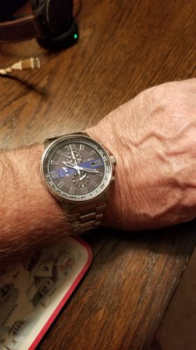 citizen men's thin blue line watch chronograph