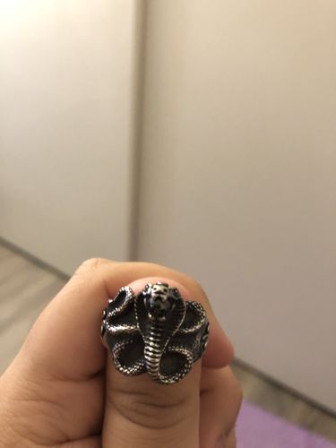 Customer photo review of Snake Orb Ring
