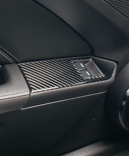 Customer photo review of DynaCarbon™ 2 PCS Window Control Trim For Ford Mustang 2010-2014