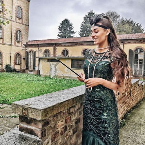 Customer photo review of GRÜN 1920ER  MAXI FLAPPER KLEID MIT PAILLETTEN