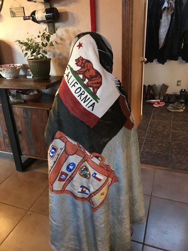 Customer photo review of Take Me To California Slate Blanket