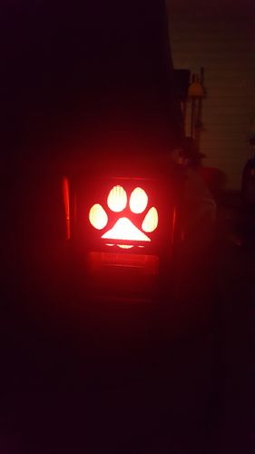 Customer photo review of Dog Paw Tail Light Guards for 07-18 Jeep Wrangler JK/ JKU
