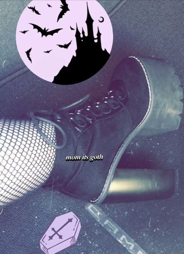 Customer photo review of 'Horror Show' Black platform boots