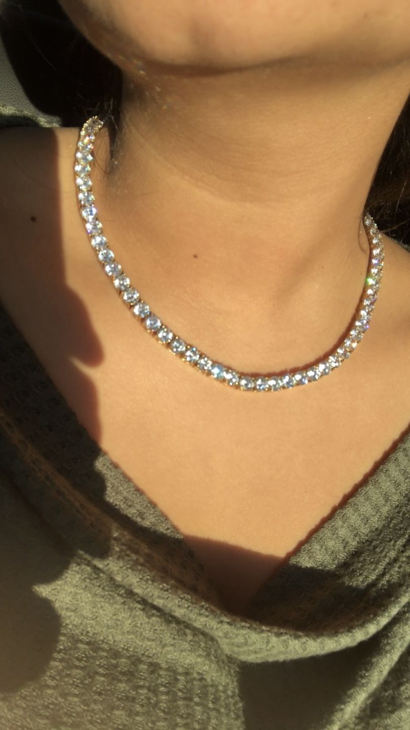 Customer photo review of Gold Top Quality 115 Carat Flawless CZ Chain