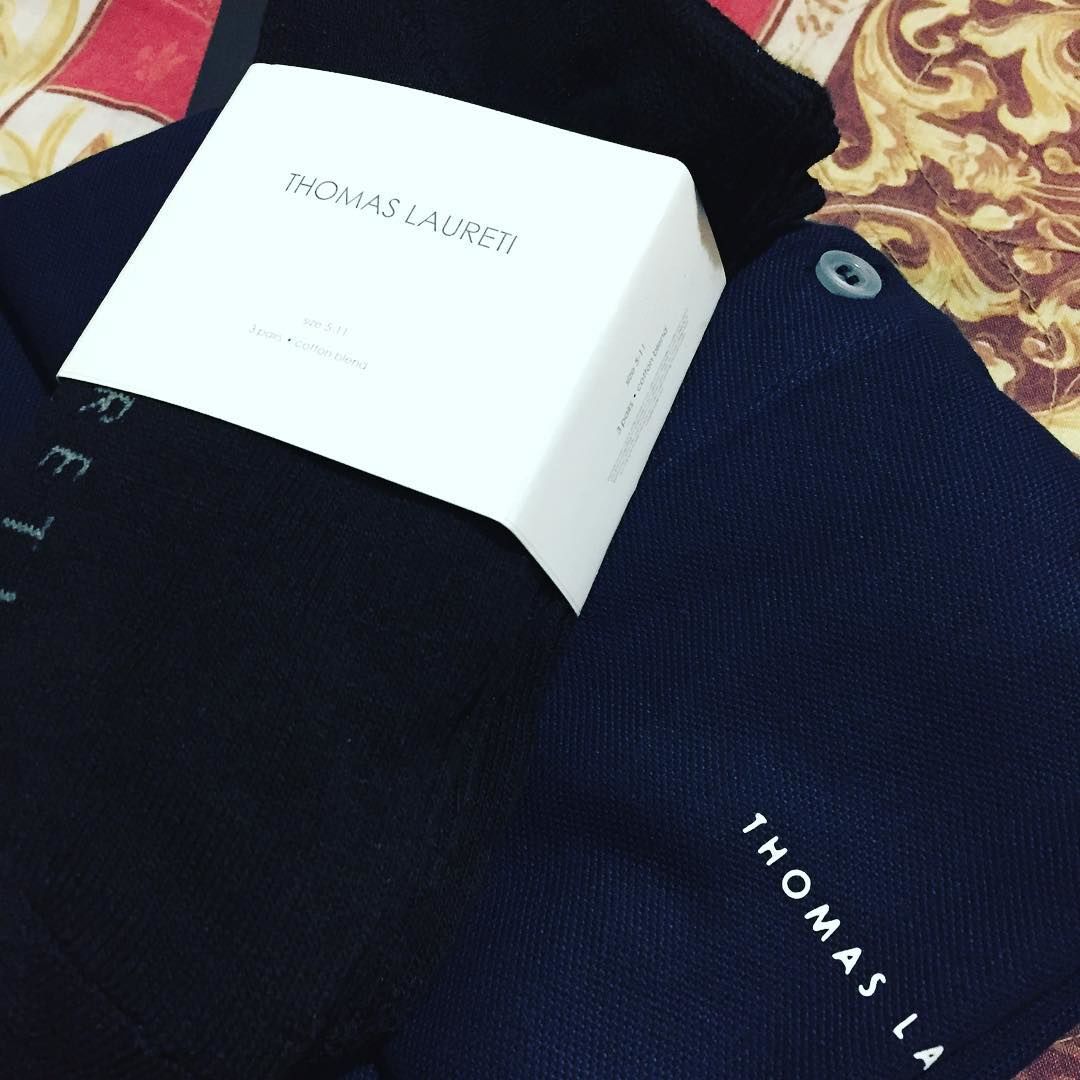 Customer photo review of Men's Thomas Laureti Navy Blue Polo Shirt