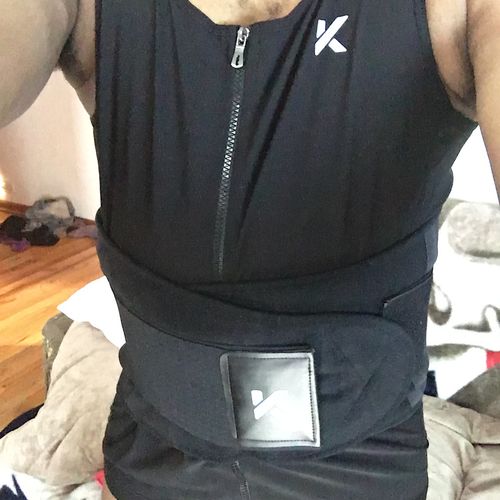 Customer photo review of Men's Zipper Heat Trapping Sweat Vest