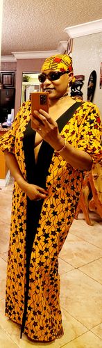 Customer photo review of African Print Hamidi Kimono