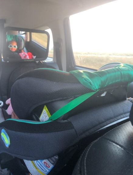 Customer photo review of Baby Car Mirror For Rear Facing Infant Car Seat