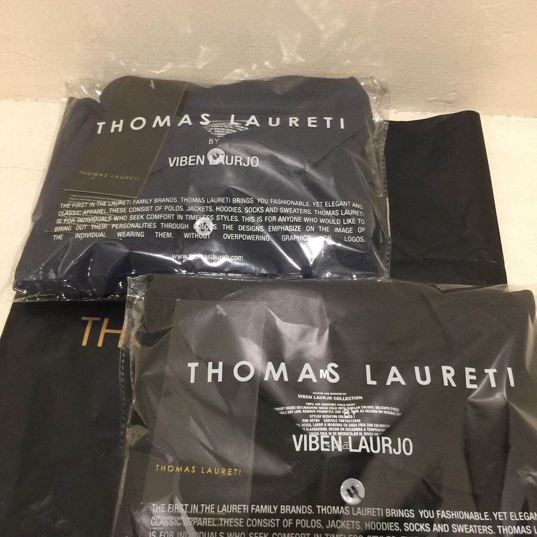 Customer photo review of Men's Thomas Laureti Black Polo Shirt