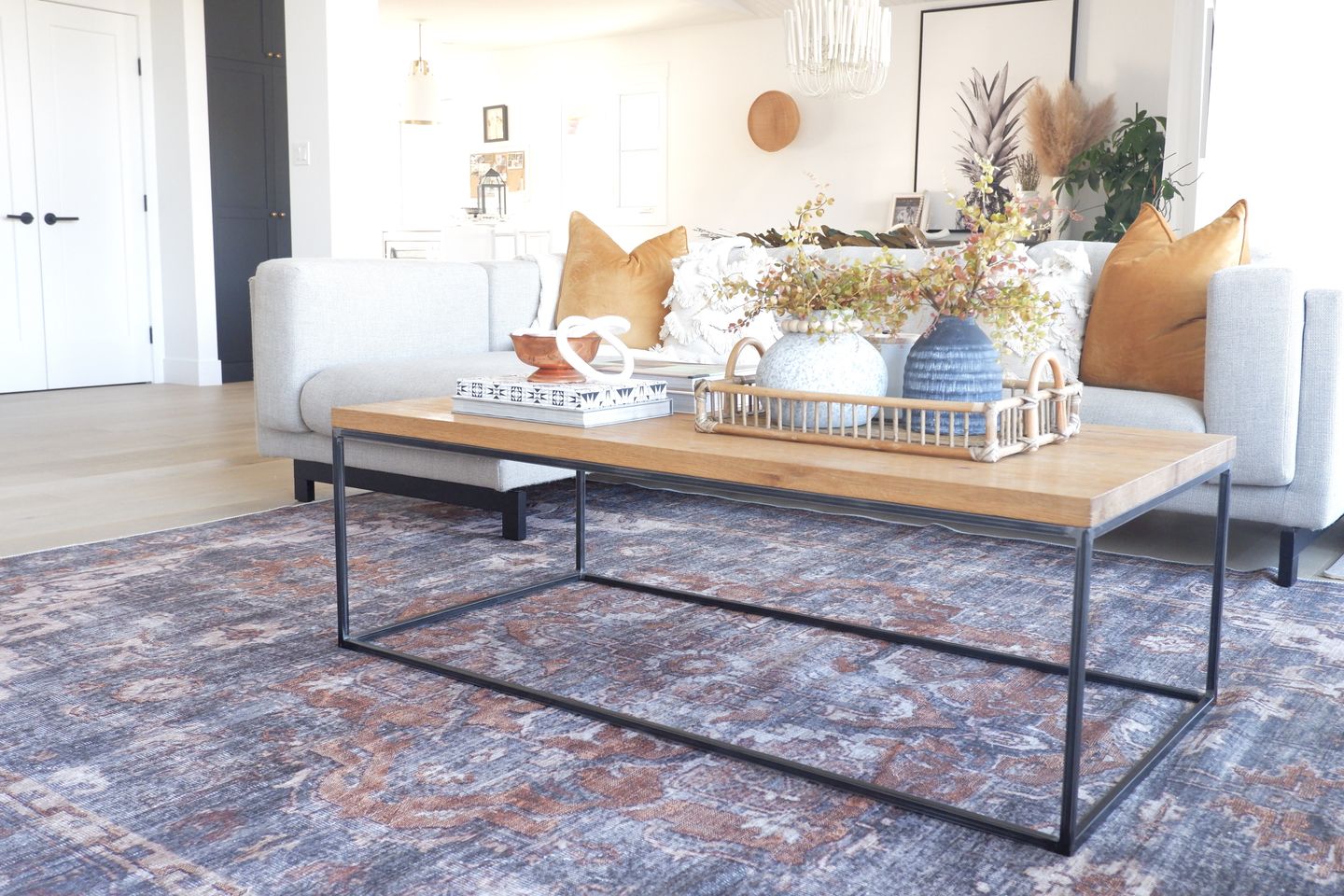 Customer photo review of Distressed Vintage Cezanne Rabbit Gray Inca Gold Area Rug